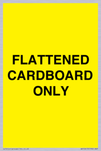 FLATTENED CARDBOARD ONLY
